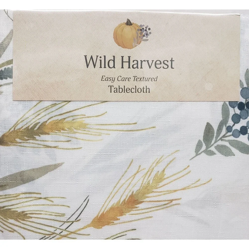 Printed Linen Tablecloth, 60 x 104
